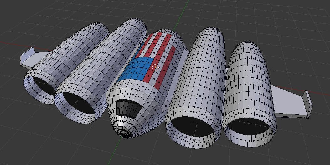 Blender model in geometry view.