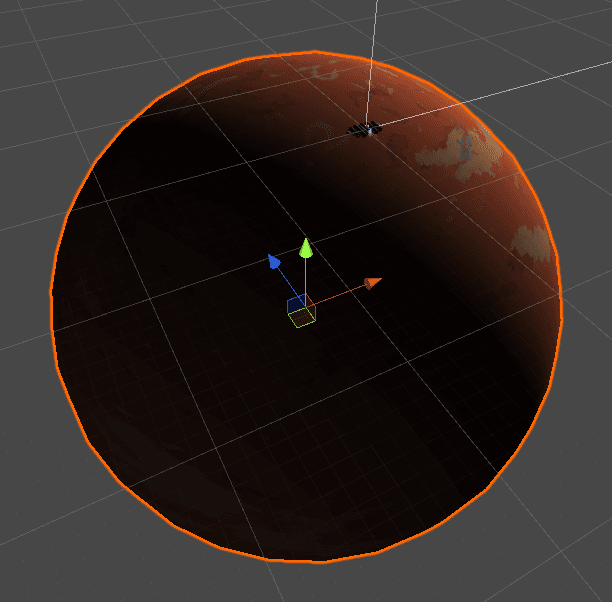 Planet sphere in Unity.